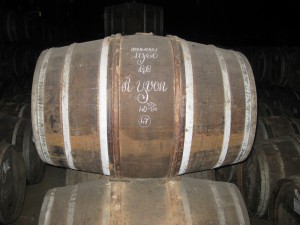 Barrels in Cognac, France