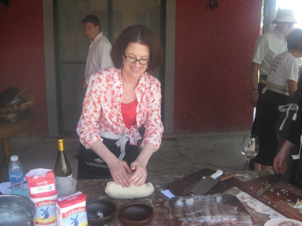 Me, rolling dough, Catena Zapata