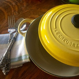 The Le Creuset 1 1/2-quart braiser. I'm using it much more often than I thought I would.