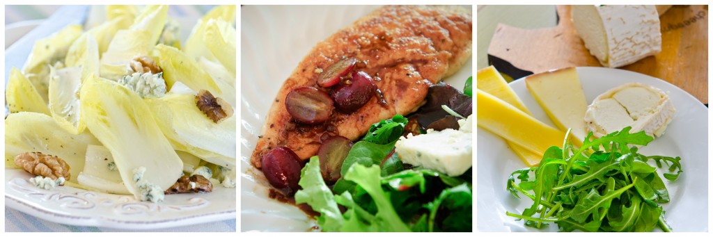 Salads for serving before, with, and after the main course. 
