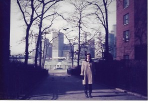 Me. Brooklyn Heights. Back in the day. I love my vintage coat. Wore it for years and years.