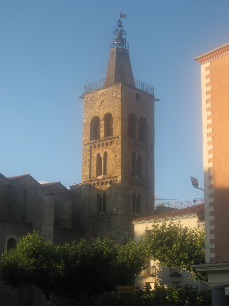 Medieval church tower in Prades.
